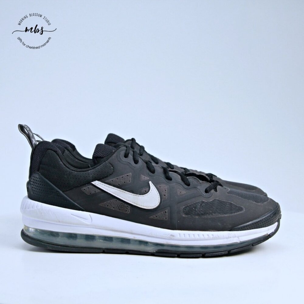 Nike‎ Air Max Genome Running Shoes Black White Men 12
